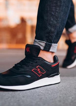 New balance black red white, кроссовки мужские