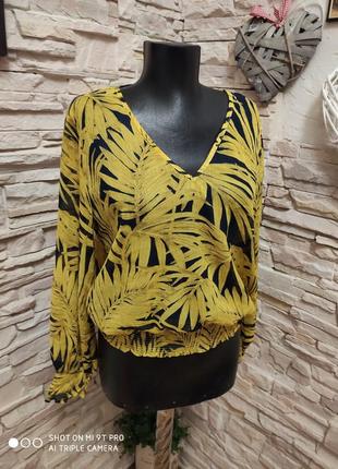 Легка блуза від h&m в трендовий принт пальми2 фото