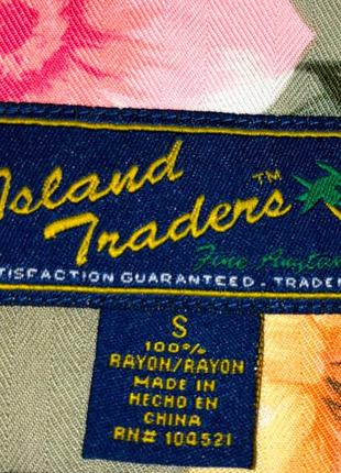 ▶️рубашка винтажная в цветочный принт island traders3 фото