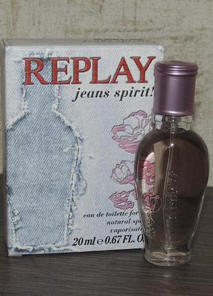 Replay jeans spirit for her 20 мл туалетна вода для жінок оригінал