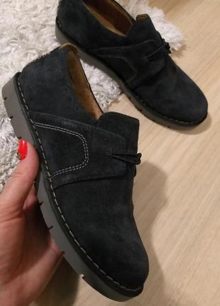 Мокасини закриті clarks замш