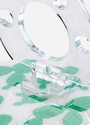 Органайзер для зубных щеток и пасты настенный цветочек самоклеющийся кактус