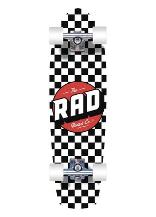 Rad круїзер retro checker cruiser skateboard 28" - black (frd.037520)