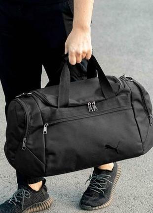 Мужская дорожная спортивная сумка puma bl черная на 36 литров для фитнеса и путешествий2 фото