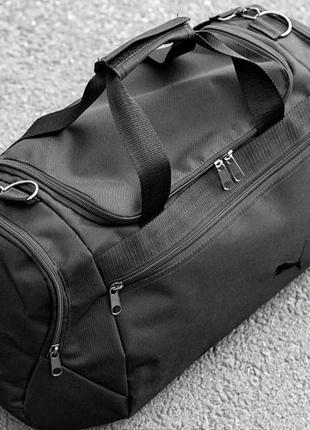 Мужская дорожная спортивная сумка puma bl черная на 36 литров для фитнеса и путешествий7 фото