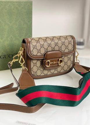 Женская сумка в стиле gucci horsebit 1955 mini