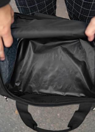 Мужская дорожная спортивная сумка nike black чорная тканевая для тренировок6 фото