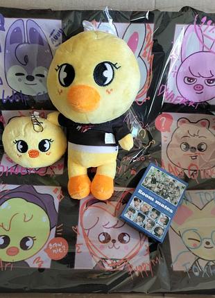 Набір брелок картки lomo фелікс stray kids skzoo стрей кідс ципля бродячі діти подарунковий felix