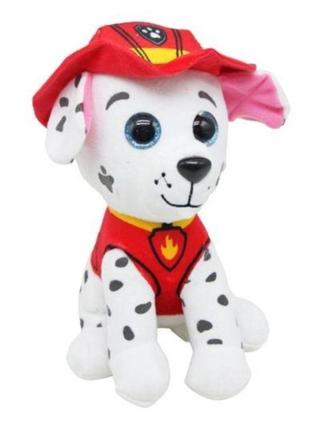 Маршал 25 см мягкая игрушка плюш щенячий патруль paw patrol плюшевая из мультфильма персонаж