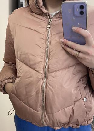 Куртка тепла, рожева )