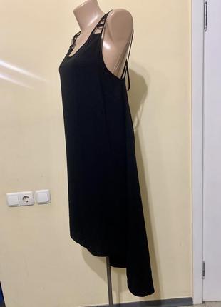 Платье сарафан asos с открытой спиной размер 14/ l xl цвет черный4 фото