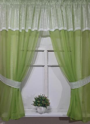 Коротка фіранка з шифону