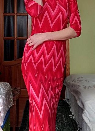Шикарное вечернее красное платье в пол10 фото
