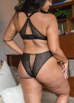 Комплект набор бюст трусики бразилиана кружево сексуальное эротическое нижнее белье8 фото