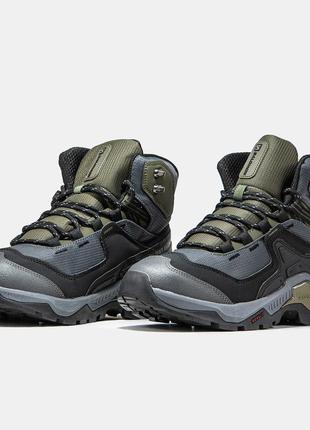 Botas Salomon X 30L 4 MID GORE-TEX bege preto mulher