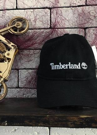 Бейсболка - в стиле timberland (чёрная с белой надписью)