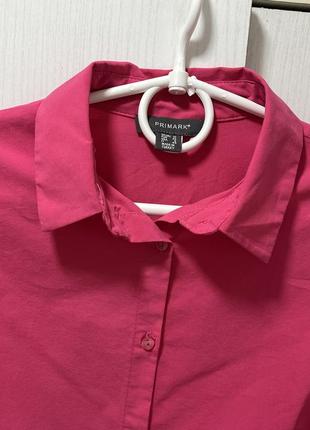 Рубашка женская розовая рубашка фукси классическая9 фото