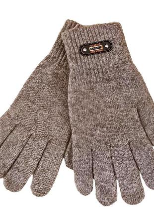 Перчатки мужские шерстяные ангора sport осень-зима размер l- xxl цвет коричневый3 фото
