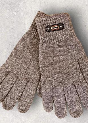 Перчатки мужские шерстяные ангора sport осень-зима размер l- xxl цвет коричневый1 фото
