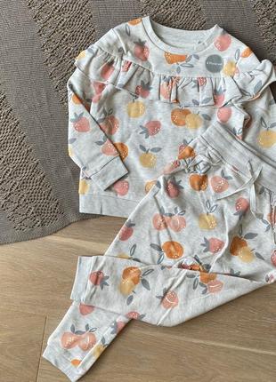 Теплий спортивний нарядний костюм на дівчинку 3-4 роки george утеплений