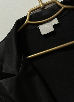Платье пиджак черное с открытой спиной10 фото