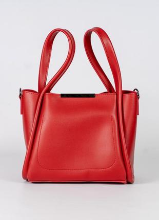 Жіноча сумка сумочка 2в1 червона сумка комплект сумок