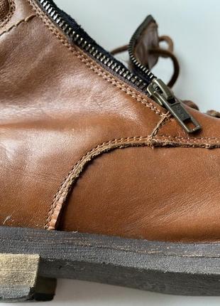 Демисезонные мужские кожаные ботинки pull &amp; bear7 фото