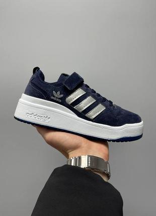 Кроссовки adidas forum low «dark blue’