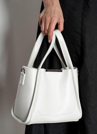 Жіноча сумка сумочка 2в1 біла сумка комплект сумок