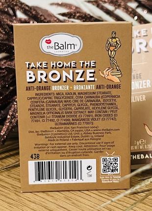 Оригинальный thebalm take home the bronze anti-orange bronzer бронзер для лица oliver4 фото