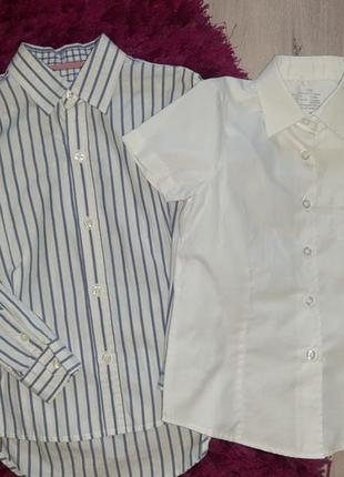 Набор школьной формы юбка, колюты, рубашка, блузка джинсы, лосины, легенсы 116 122 128 next zara reserved7 фото