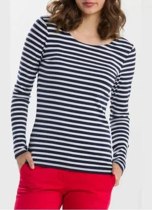 Стильный лонгслив белого цвета в синюю полоску gant made in turkey, молниеносная отправка 🚀⚡