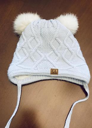 Теплюшая шапка на зиму