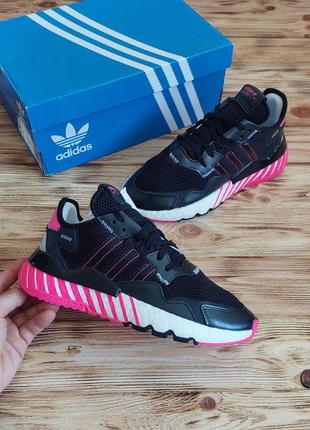 Кроссовки женские adidas nite jogger pink/black (fv1331) оригинал