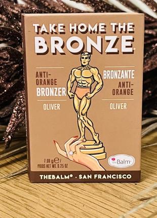 Оригинальный thebalm take home the bronze anti-orange bronzer бронзер для лица oliver6 фото