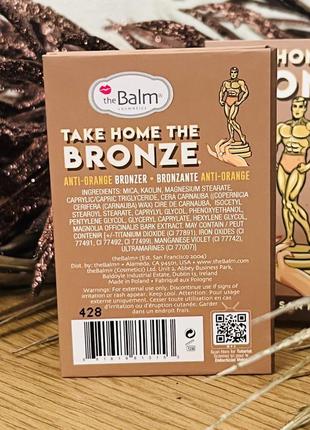 Оригинальный thebalm take home the bronze anti-orange bronzer бронзер для лица thomas
