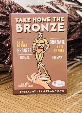Оригинальный thebalm take home the bronze anti-orange bronzer бронзер для лица thomas5 фото