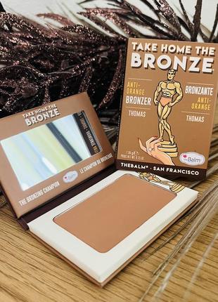 Оригинальный thebalm take home the bronze anti-orange bronzer бронзер для лица thomas1 фото