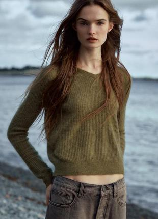 Свитер zara из альпаки и шерсти, новая коллекция