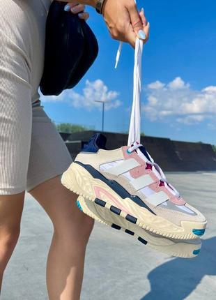 Кроссовки adidas niteball «off white/cream white/pink tint’6 фото