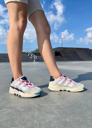 Кроссовки adidas niteball «off white/cream white/pink tint’4 фото