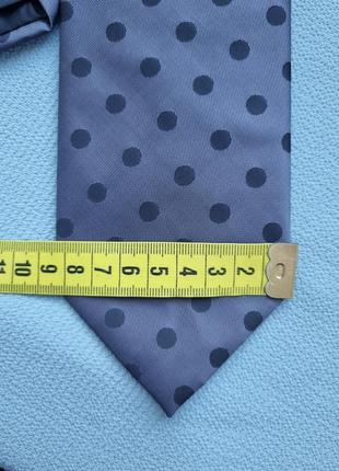 Брендовый стальной серый шикарный оригинальный галстук в горошек thomas nash5 фото