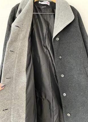 Классическое шерстяное пальто трапеция батал6 фото