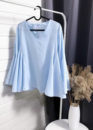 Блуза з намистинами blue vanilla2 фото