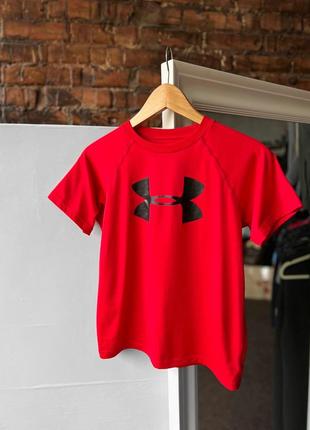 Under armour heatgear kids red sport t-shirt дитяча, підліткова, спортивна футболка