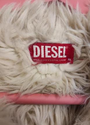 Куртка, шуба джинсовая, зимняя с мехом diesel оригинал4 фото