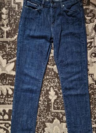 Брендові фірмові демісезонні зимові стрейчеві джинси  levi's mid rise skinny women's jeans, оригінал, розмір 30/32.3 фото