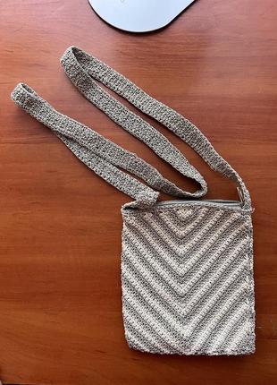 Плетена маленька сумочка для дрібничок2 фото