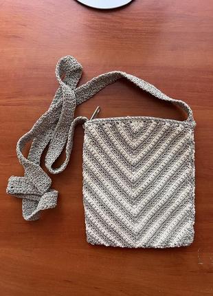 Плетена маленька сумочка для дрібничок6 фото