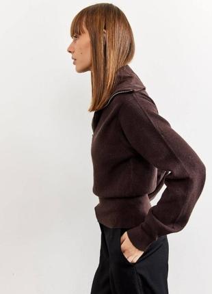 Свитер, кофта, джампер женский na-kd коричневый, размер xl3 фото